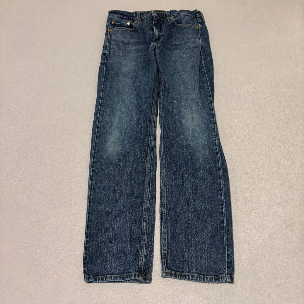 Levis 505 Regular Fit Straight Leg Jeans Mens 30x32‎ Medium Wash Denim Grunge